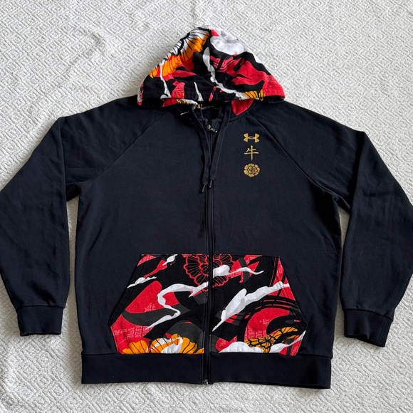 Under ArmourRival CNY Fleece Full Zip Hoodie Jacket Black Sz L
